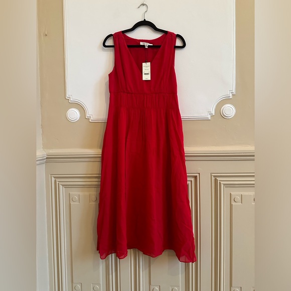 lk bennett red silk dress Rosamund Silk Dress by L.K. Bennett